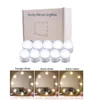 Kit de bombillas de 10 LED de alta calidad para espejo 3 tonos de color de brillo ajustable Puerto de carga de la luz1807247