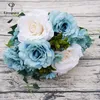 Fiori del matrimonio Lovegrace Bouquet alla moda Bellissimo Bridesmaid Rose fatte fatte a mano BRIY 11 forchette grandi