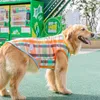 Weiches Haustier großer Hund Plaid T-Shirt Hunde Kleidung süße Hemden Sommer atmungsaktives Strand selbstkühlung für große Golden Retriever Hunde 240429