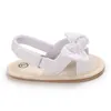 Sandals Fashionable Newborn Baby Girl Rubber Sandals Cute Summer Soft Sole Flat Princess Shoes Baby Anti slip First Step WalkerL240429