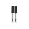 Storage Bottles 7ml Clear Plastic Eyeliner Mascara Liquid Tube Black Lid Protable Cosmetic Packaging Round Lip Glaze Gloss Bottle 50pcs/Lot