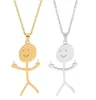 Pendant Necklaces Funny Doodle Figure Enchanting Drawing Rock39n Roll Clavicle Chain JewelryPendant1700950