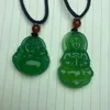 Pendanthalsband -liknande Green Chalcedony Jade Women's Natural Agate Halsband Buddha Leaf kommer att sälja levande gåvor