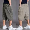 Heren Summer Oversize Fat Cotton Shorts Men Cargo Short Casual Plus Size bijgesneden broek Sport Tactical Baggy Pants Losse 5xl 6xl 240430