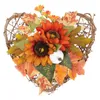 装飾的な花秋の壁プラーク人工花輪秋の結婚式の飾り感謝祭の日