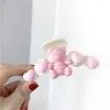 Candy Pink Peach Hair Clip for Women Girls Big Size Bear Clips Hairpin Fashion Accessories Styling Tool