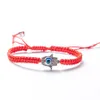 Hamsa Hand Blue Evil Eye Beads Hangschakel BraMet Lucky Red Blaided Rope Chain -armband voor vrouwen Men Sieraden