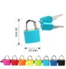 Small Mini Strong Metal Padlock Travel Suitcase Diary Book Lock With 2 Keys Security Luggage Padlocks Decoration 8 Colors Door Loc5966518