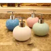 Liquid Soap Dispenser Creative Solid Color Ceramic Lotion Hand Bottle Storage Kitchen Bathroom Accessories