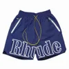 Rhude Shorts Diseñador de hombres Short Men Sets Pantalones de chándal sueltos y de moda