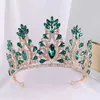 Tiaras Baroque Big Ab Crystal Tiara Crown Wedding Sward Party Hair Dewelry Vintage Queen Bridal Bride Accessories