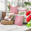 Pillow Valentines Day Cover 45x45cm Love Heart Decorations Holiday Farmhouse Decorative Case Decor For Sofa Couch JAF077