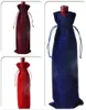 Wrap prezent 100pclot Velvet Wine Bottle Covers torebki Flannel Flannel Flannel Party Wedding Packaging Pakowanie 1120020