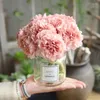 装飾的な花1bouquet 5heads Hydrangeapeony Flowers Sill Silk Fake Peony Floral Wedding Bridal Bouquet Christmas Home Decoration