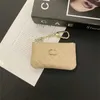 Bolsa de bolsa de couro de moda bolsa de chaves de designer com zíper mini carteiras