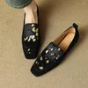 Zapatos casuales para mujeres Patchwork Patchwork Pathwork Flats Spring Autumn Ladies Simple Simple For Woman Sheesuede acogedor mocasines en el tacón plano