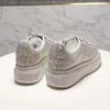 Chaussures décontractées Diamond Sequins Plateforme de baskets pour femmes Vulcanisé Light Breathable 2024 Fall Luxury For Women