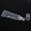 Opslagflessen 100 pc's 10 ml distributie fles lipglossbuizen leeg heldere lotioncontainers voor cosmetica diy schuine mond