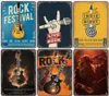 Vintage Rock Music Metal Metal Poster Poster Tin Signs Retro Guitar Rock Placas de festas de clube de bares para decoração de casa Arte Dector 20x34198739