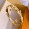 HOT 18K Gold-plated Silver Designer Bracelets Brand Letter Bangle Wedding Jewelry Gift Women Bracelet Lover Bangle Fashion Stainless Steel Jewellery Wholesale