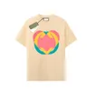 Mens T Shirt Love Heart Designer för män Casual Woman Shirts Street Luxury Clothing Crew Neck Kort ärm Tes Pure Cotton Man Tshirt Top Quality EU Size