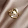 Clusterringen 2024 Delicaat 14k gouden kleur Waterdrop verstelbaar voor vrouwen sieraden bruiloft