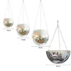 Plantadores Pots Disco Ball Flor Pot espelhado pendurar cesta de cesta de vaso de planta interna Jardim Decorativo Q240429