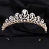 Tiaras coréense élégante robe nuptiale cristal petite couronne pour femmes filles reine diadèmes couronne d'anniversaire de fête de fête de fête accessoires