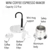 50 ml aluminium enkele buis Moka Pot 1 kopje koffie Stovetop Italiaanse machine Espresso Uitrusting Keuken Coffeeware Barista 240416