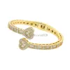 Fashion Hip Hop Love Spring Buckle Bracelet Bracelet Diamond Trendy Shining White Stone Luxury Couple de couple