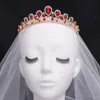 Tiaras coréense élégante robe nuptiale cristal petite couronne pour femmes filles reine diadèmes couronne d'anniversaire de fête de fête de fête accessoires