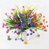 Decoratieve bloemen 8 stks buiten kunstmatige UV -resistente struiken planten voor binnenhuisdecoratie feestdecoratie