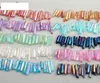 50g Titanium Clear Quartz Pendant Natural Raw Crystal Wand Point Rough Reiki Healing Prism Cluster Necklace Charms Craft279L3610339
