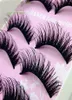 Whole 5 Pairs Women Lady Lashes Makeup Handmade Thick Fake Cross False Eyelashes Tools28811872083