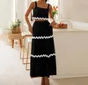 Sukienki robocze Elegancki zestaw stroju Set Summer Odzież 2024 Moda wszechstronna kamizelka bez rękawów i długa spódnica dla kobiety