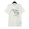 Palm Pa Tops Smoke Logo Sommer Lose Luxus-T-Shirts Unisex Paar T-Shirts Retro Streetwear Übergroße T-Shirt Angels 2276 Jef