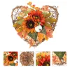装飾的な花秋の壁プラーク人工花輪秋の結婚式の飾り感謝祭の日