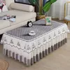 Table Cloth B58coffee Cover All-inclusive Simple Modern Lace Tablecloth Cushion Living Room Rectangular Tea Machine