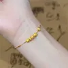 Ketting minimalistische transfer kralen Bracelet voor vrouwen Koreaanse goudkleurbol Braamarmband voor vrouwen mode -sieraden accessoires feest