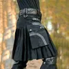 Spódnice męskie kilty moda swobodna retro szkocka tradycyjna klasyczna spódnica osobowość kieszonkowa kieszonkowa spódnica metalowa spódnica xw