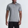 LU LEMONS Sports Men s Polo Shirt Mens Quick Dry Sweat wicking Top Workout Short Sleeve L6666