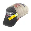 Donald Trump 2024 Baseball Caps Patchwork Washed Outdoor Make America Great Again Hat Republican President Mesh Sports Cap LL