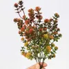 ドライフラワー人工プラスチックグリーン植物ホームテーブル装飾用の安い偽の花の葉リビングルームウェディングクリスマスグラスクラフトギフト
