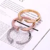 Bracelete de unhas unissex de nova lasca de ouro amplo 18k para mulheres para mulheres, garotas, garotas de luxo de designer de judeus de festas de casamento festas de casamento