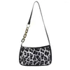 Bag Fashion Animal Pattern Women Handbags Portable Zebra Leopard Print Casual PU Leather Shoulder Underarm Zipper Lady Tote
