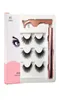 Magnetic False Eyelashes with Liquid Eyeliner and Tweezer 3 Pairs Set Reusable Eyelash7730792