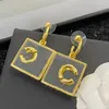 luxury Designer CClies Stud hoop Earrings Pearl Diamond Drop Gold C Earring for Woman Fashion Not Fade Silver Wedding women chanells earings 1235