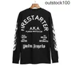 High end designer clothes for Paa Anggles Tide flame letter long sleeve t-shirt mens womens BF loose bottomed shirt With 1:1 original labels