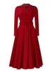 Casual Dresses 2024 Trend Women's Elegant Dress for Wedding Party Fashion High Collar Beaded Large Swing Midjed African Long Kirt Robe