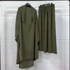 Abbigliamento etnico 2 pezzi Set di donne musulmane Hijab vestito di preghiera Abaya Long Khimar Ramadan Eid Eid Plain Abayas Abita